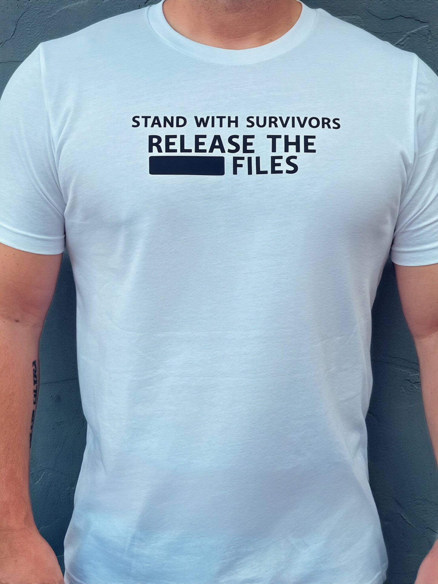 Stand With Survivors. Release The Files t-shirt