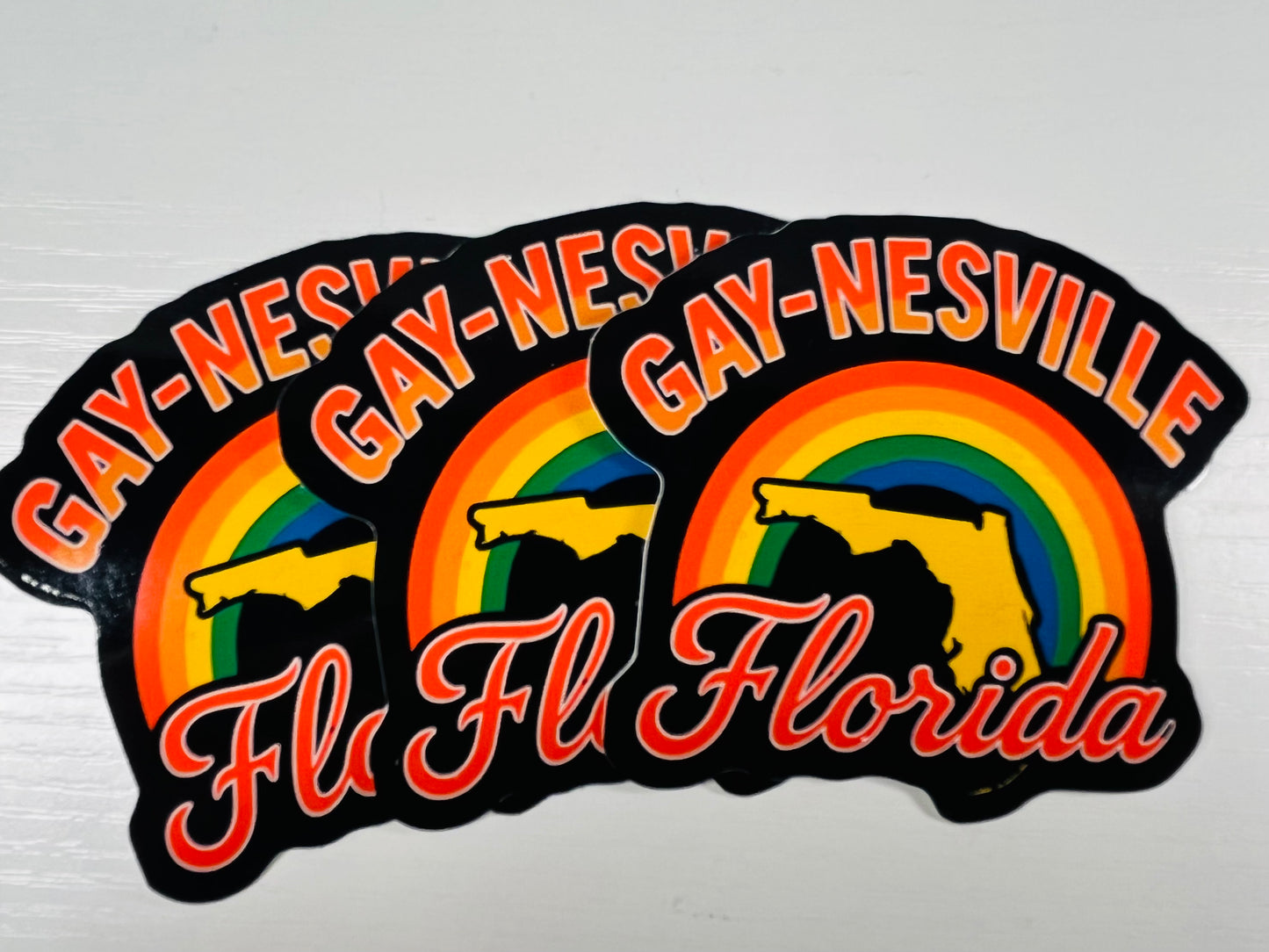 Gay-nesville Florida T-Shirt and Sticker