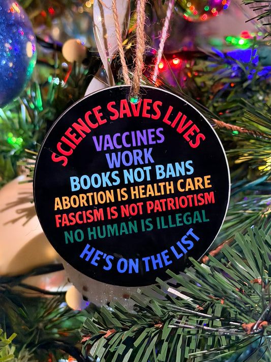 Science Saves Lives Progressive Ornament